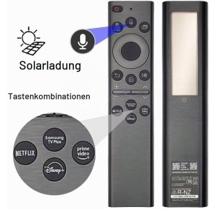 SMAT pakaitinis nuotolinio valdymo pultelis Samsung BN59-01385A – saulės baterija, USB-C įkrovimas, valdymas balsu